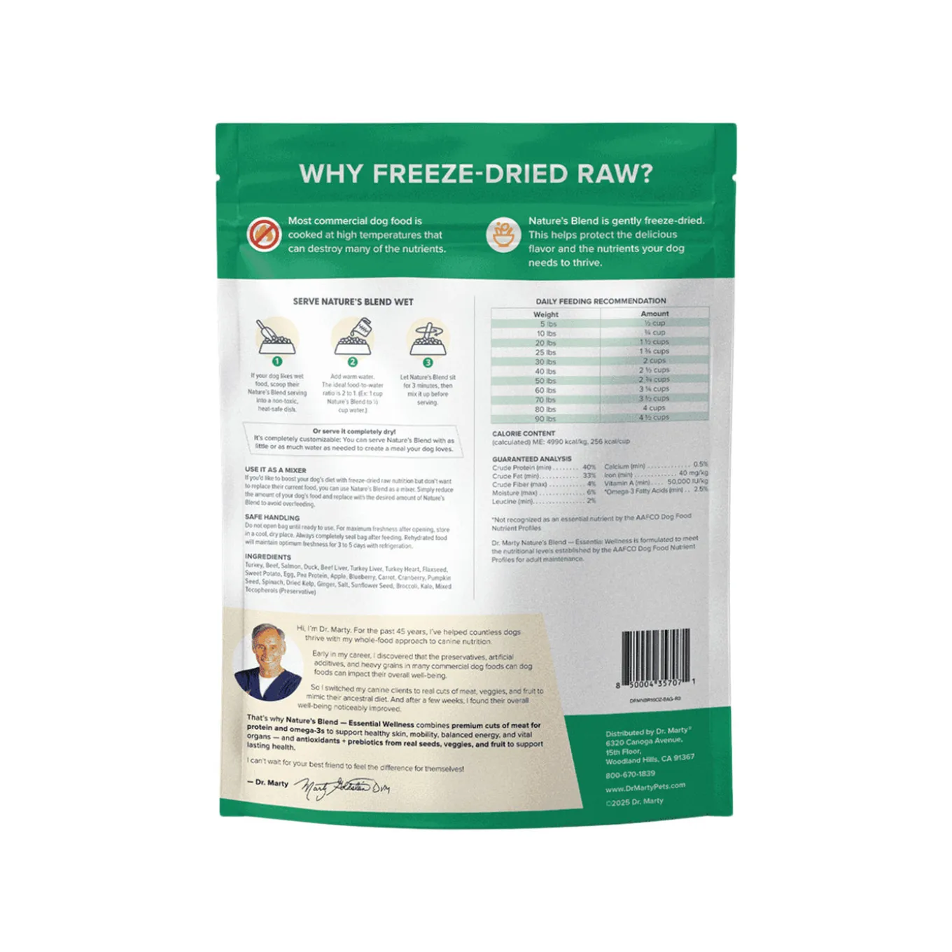 Dr. Marty Nature’s Blend Essential Wellness Freeze Dried Dog Food