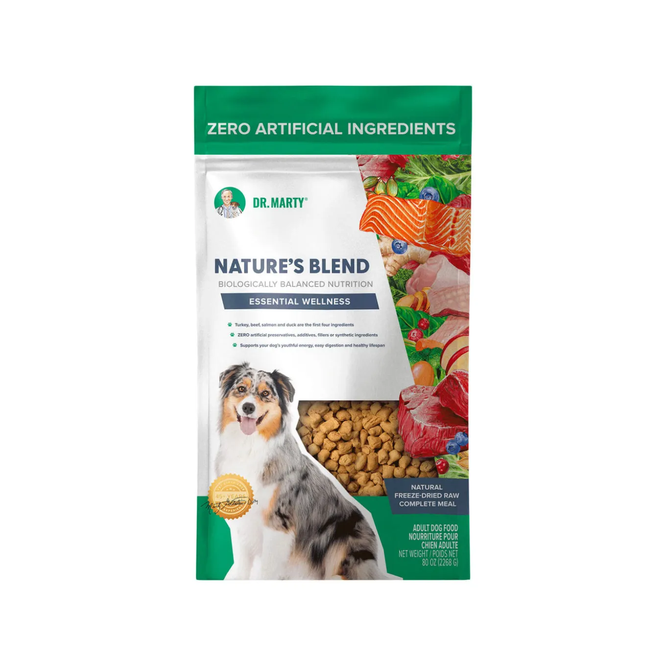 Dr. Marty Nature’s Blend Essential Wellness Freeze Dried Dog Food