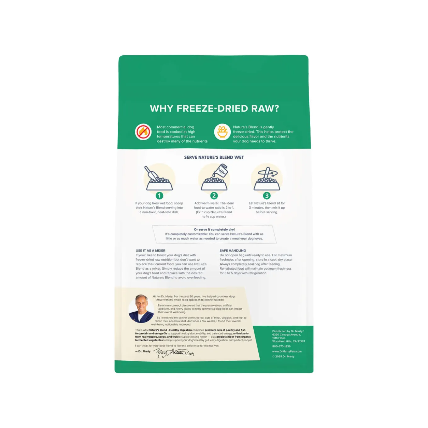 Dr. Marty Nature's Blend Healthy Digestion Freeze Dried Dog Food