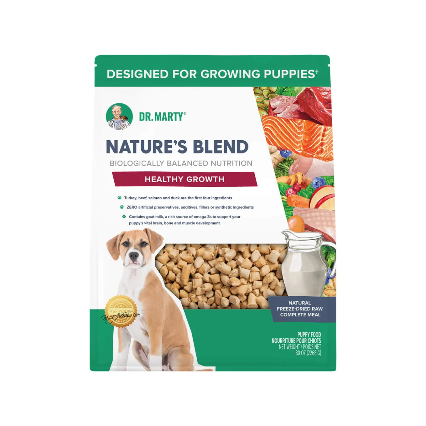 Dr. Marty Nature’s Blend Healthy Growth Freeze Dried Dog Food