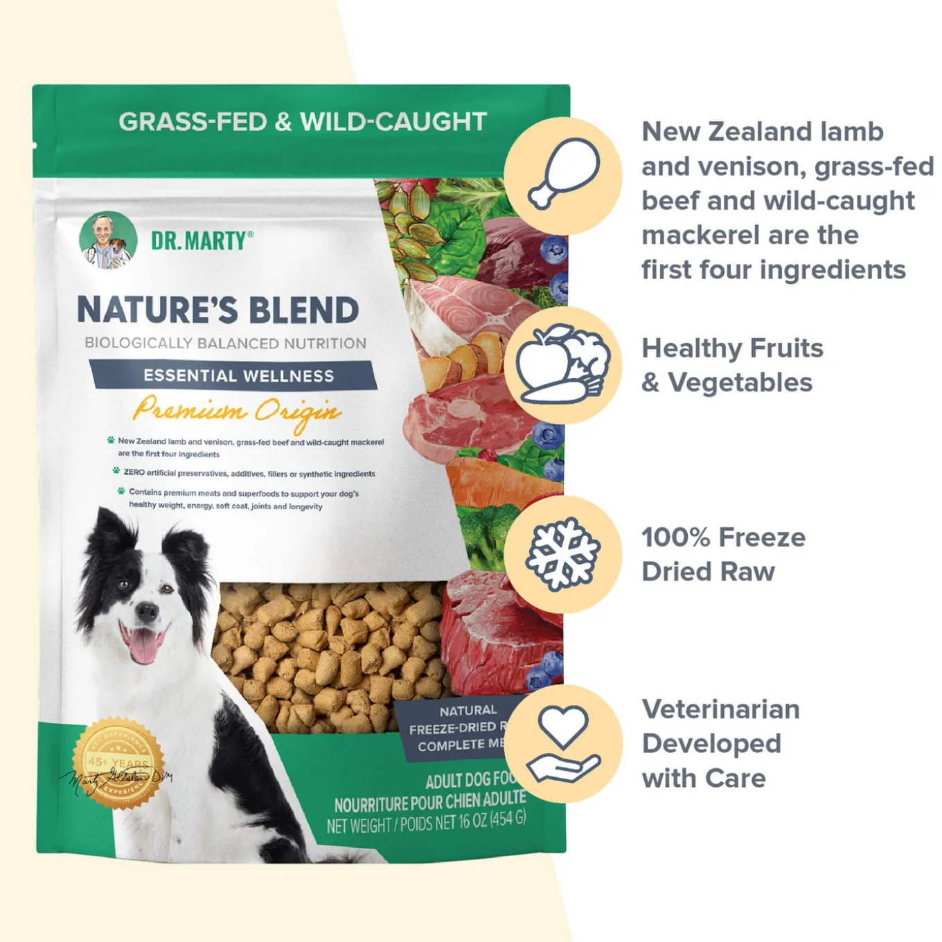 Dr. Marty Nature’s Blend Premium Origin Freeze Dried Dog Food