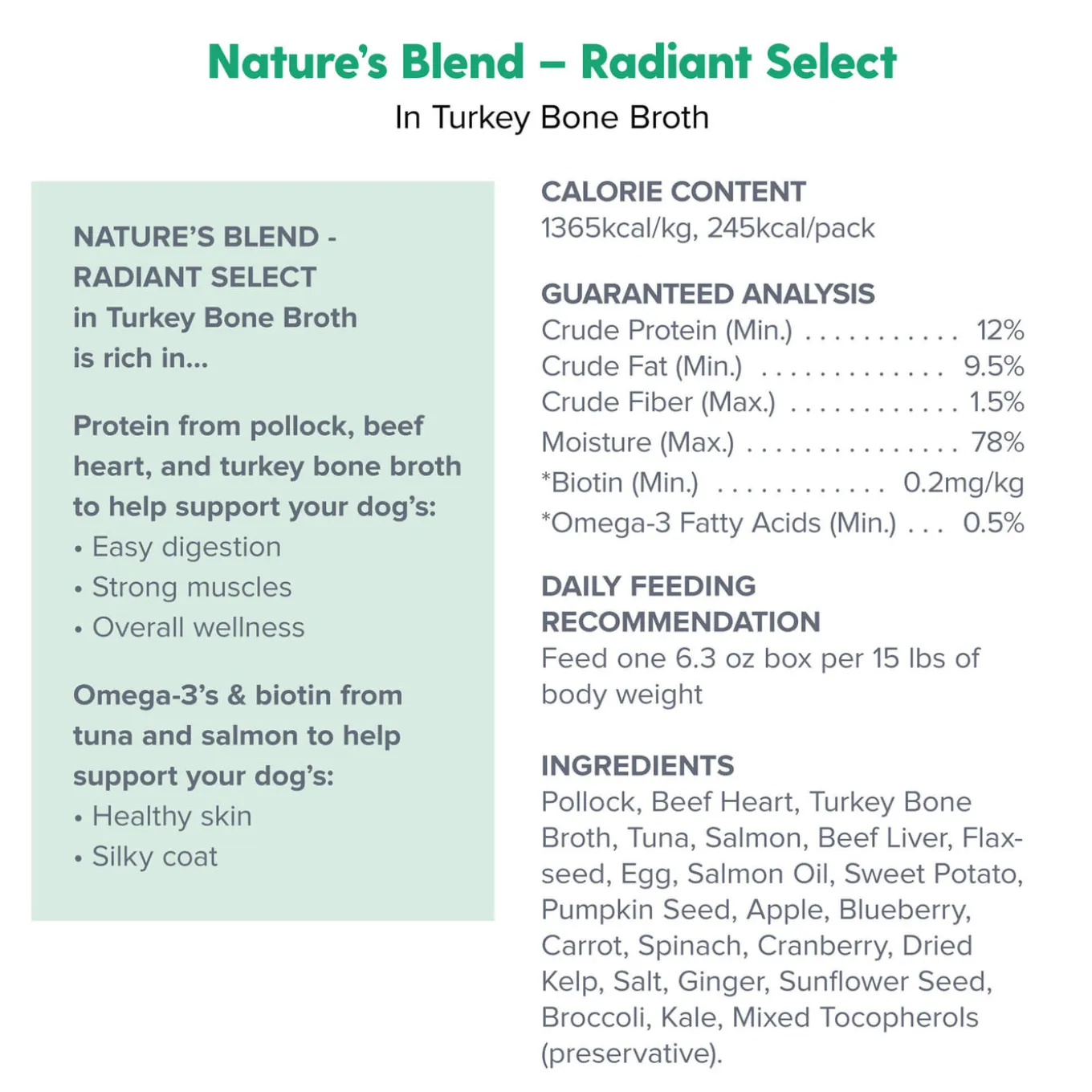 Dr. Marty Nature's Blend Wet Dog Food in Turkey Bone Broth