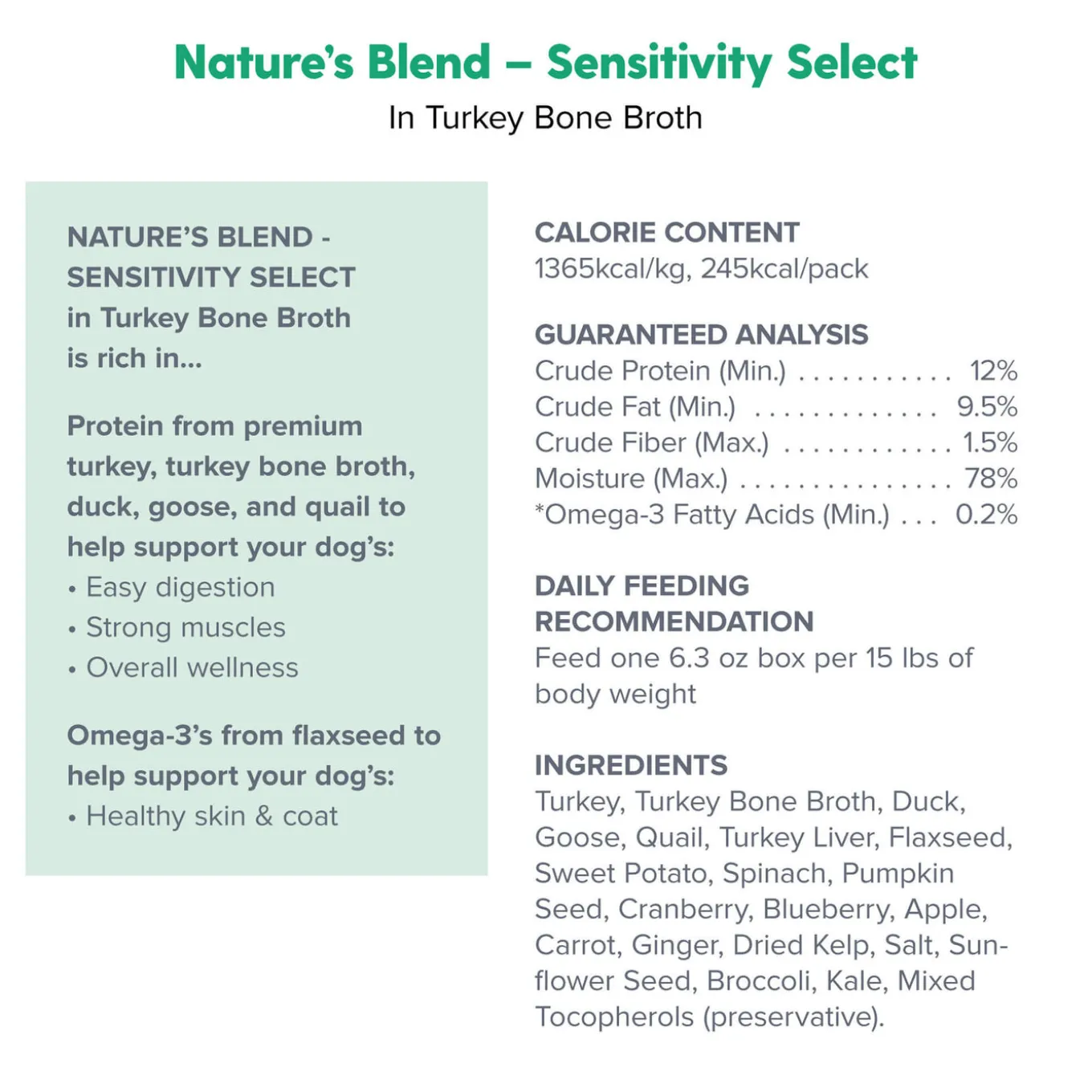 Dr. Marty Nature's Blend Wet Dog Food in Turkey Bone Broth