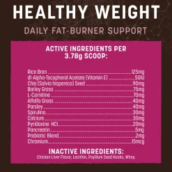 Earth Animal Healthy Weight Nutritional Supplement Powder for Cats & Dogs