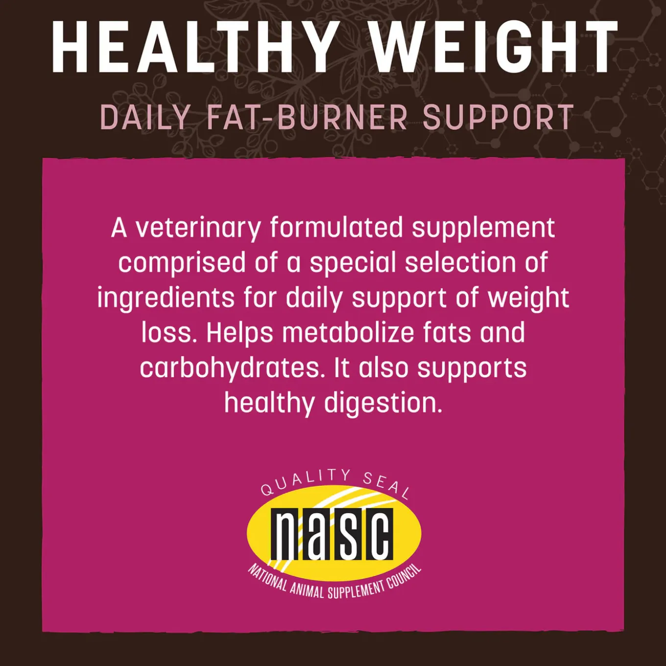 Earth Animal Healthy Weight Nutritional Supplement Powder for Cats & Dogs