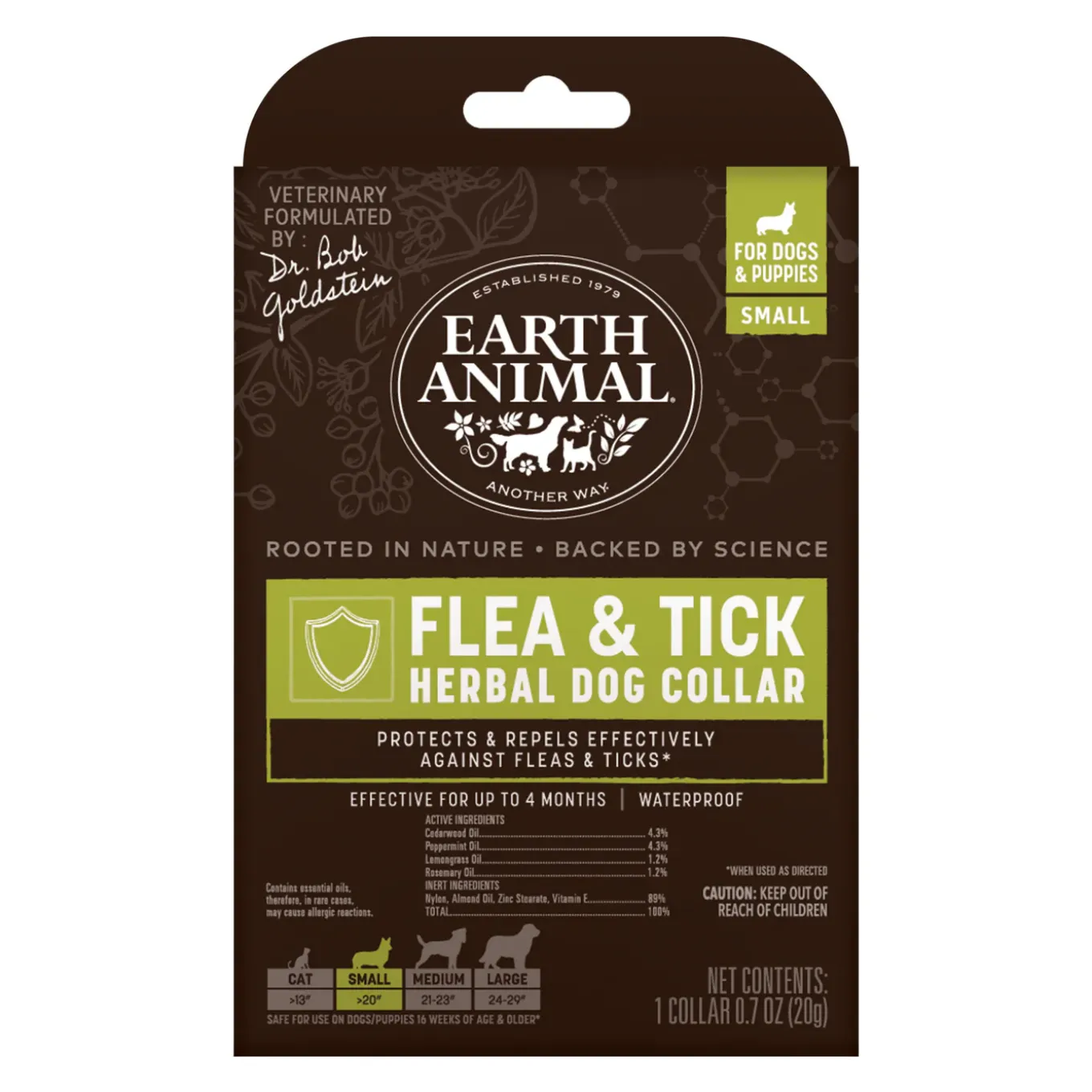 Earth Animal Nature's Protection Flea & Tick Collar for Dogs