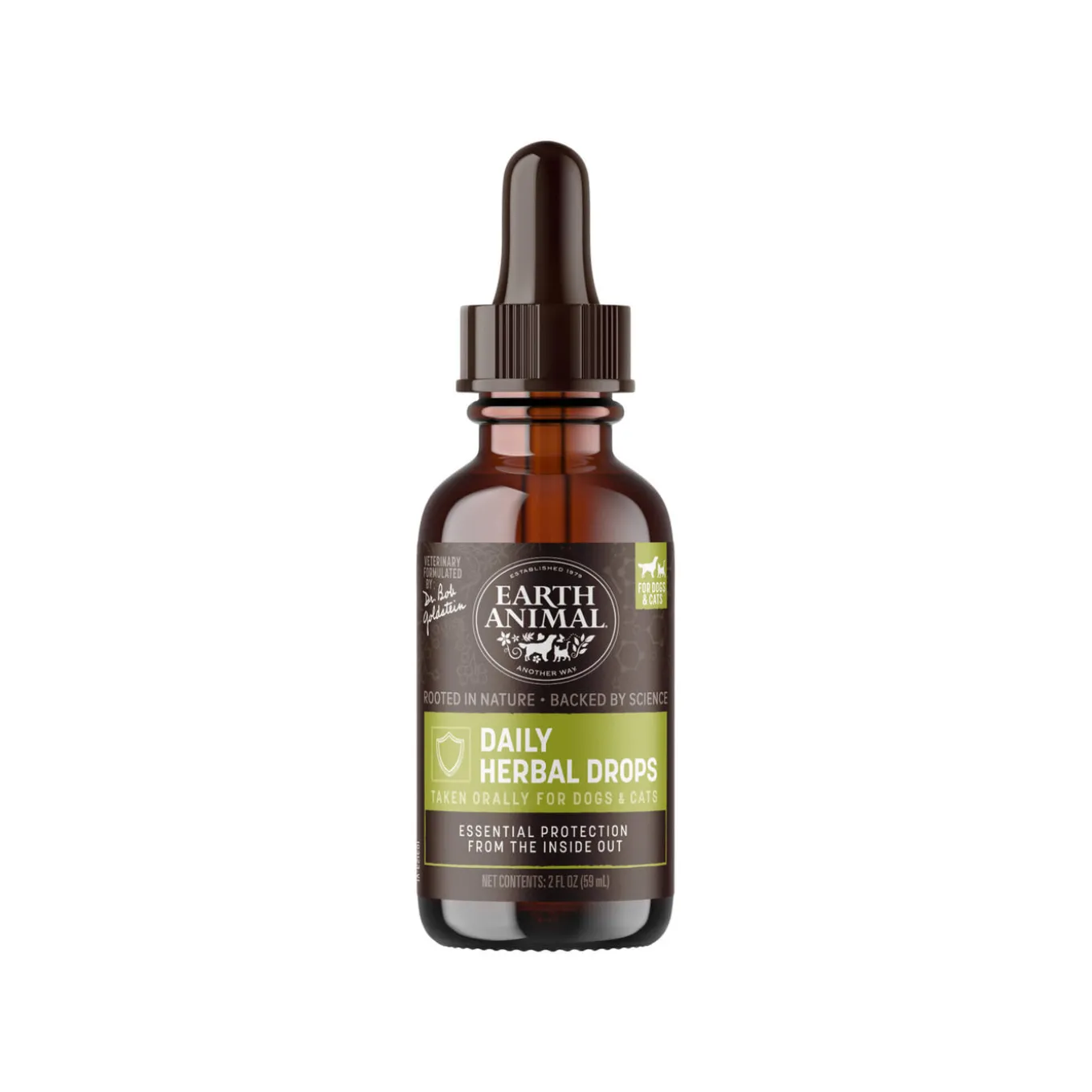 Earth Animal Nature's Protection Daily Herbal Flea & Tick Drops for Dogs & Cats