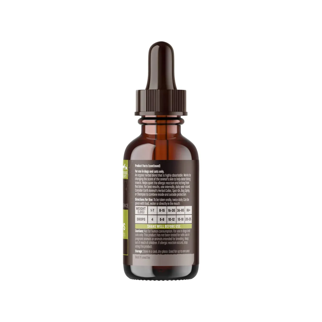 Earth Animal Nature's Protection Daily Herbal Flea & Tick Drops for Dogs & Cats