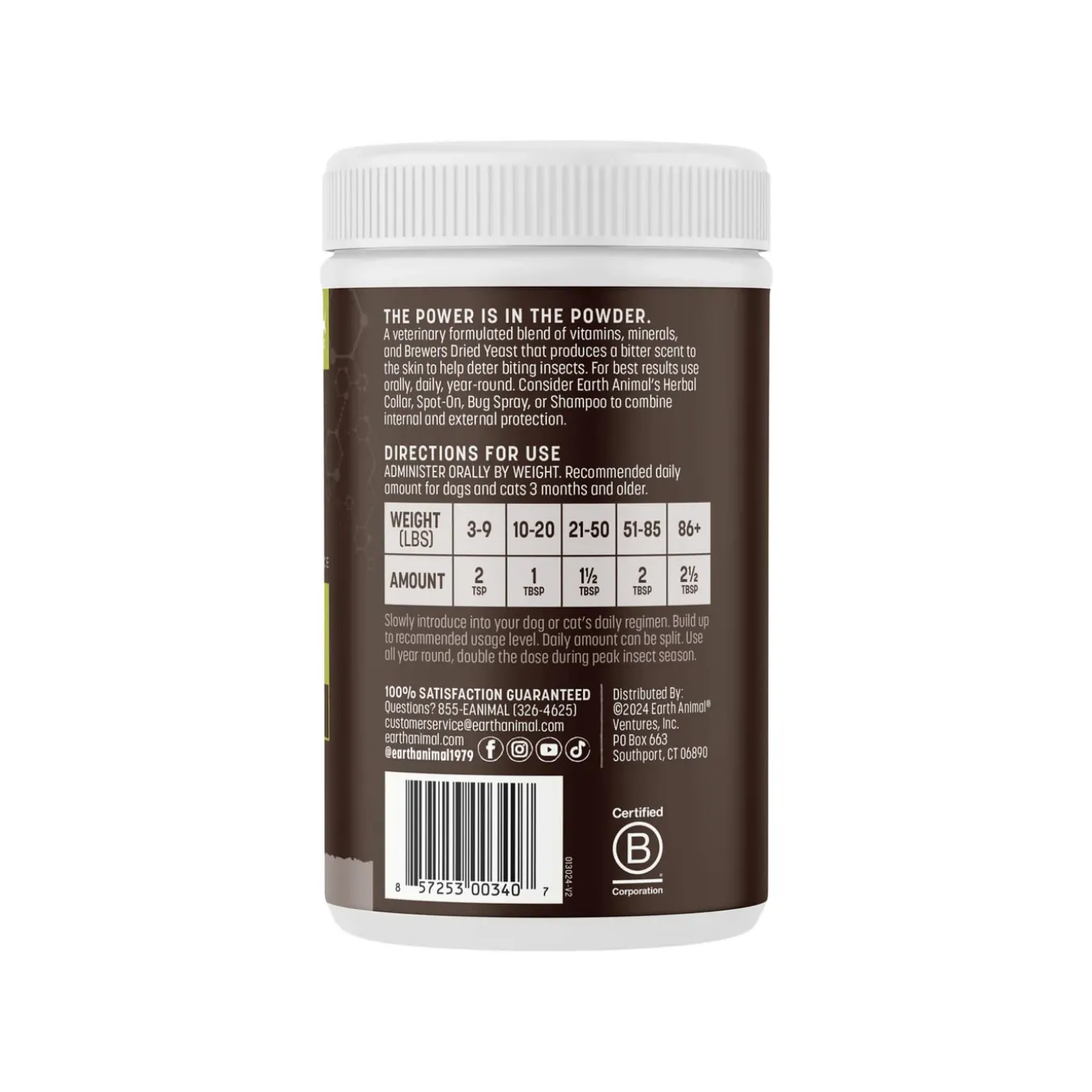 Earth Animal Nature's Protection Daily Internal Powder for Dogs & Cats