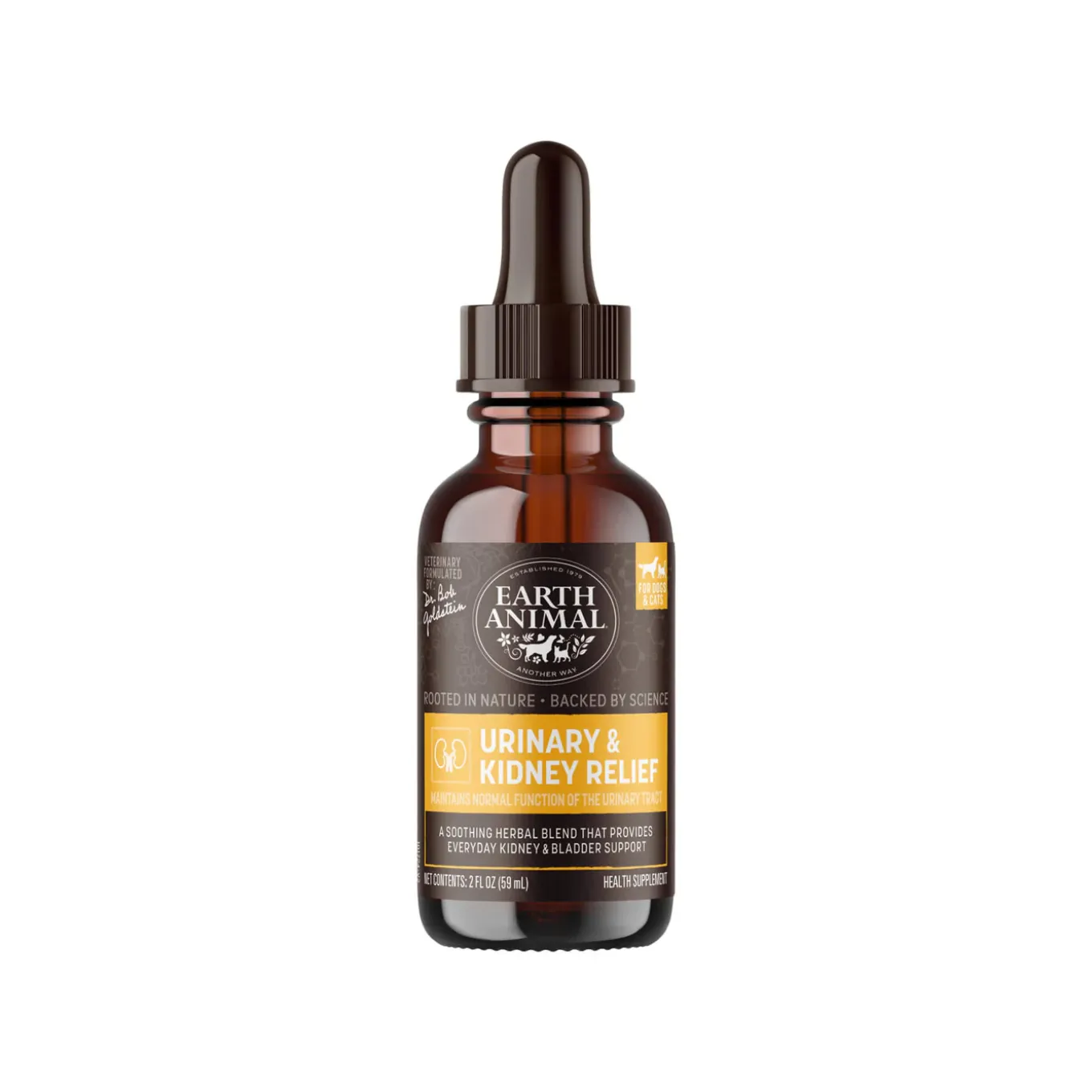 Earth Animal Organic Herbal Remedies Urinary & Kidney Relief Tincture for Dogs