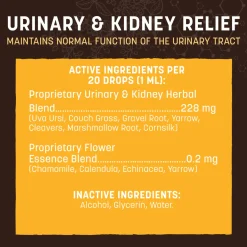 Earth Animal Organic Herbal Remedies Urinary & Kidney Relief Tincture for Dogs