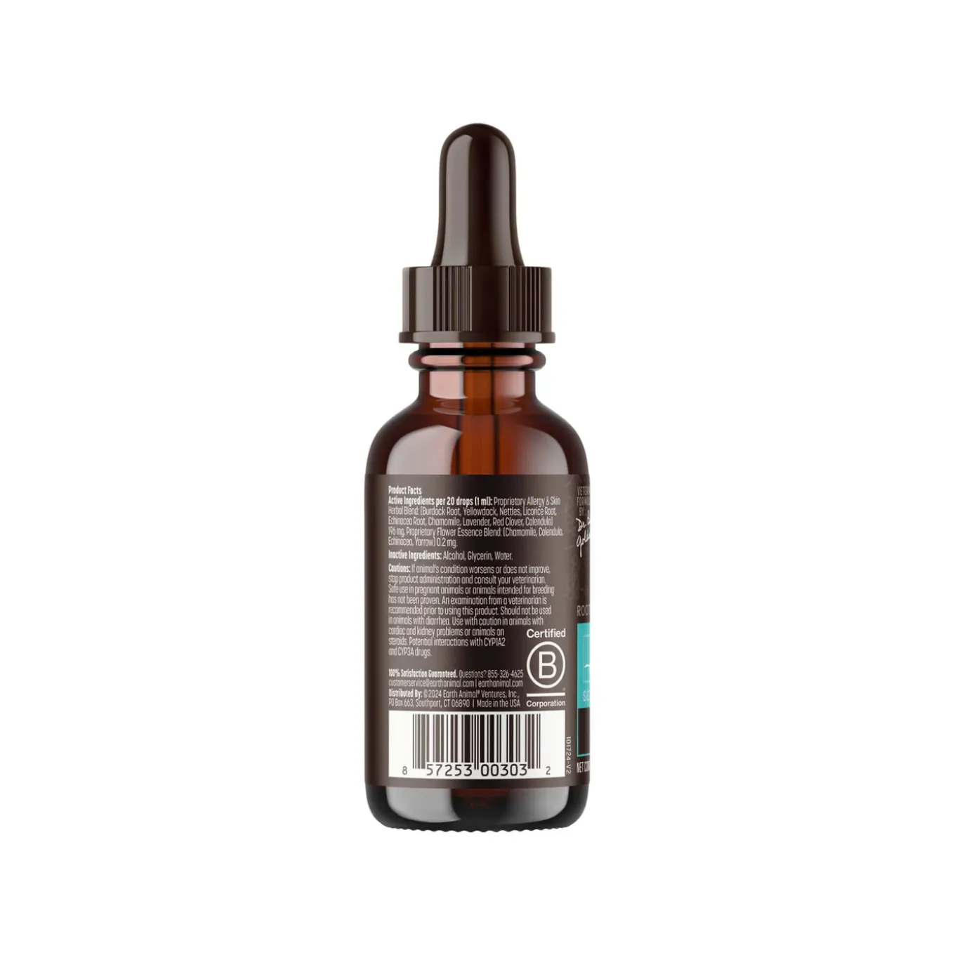 Earth Animal Organic Herbal Remedies Allergy & Skin Tincture for Dogs