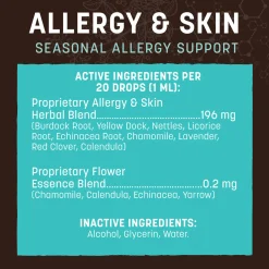 Earth Animal Organic Herbal Remedies Allergy & Skin Tincture for Dogs
