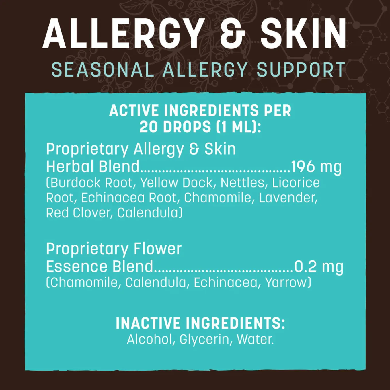 Earth Animal Organic Herbal Remedies Allergy & Skin Tincture for Dogs