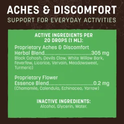 Earth Animal Organic Herbal Remedies Aches & Discomfort Tincture for Dogs