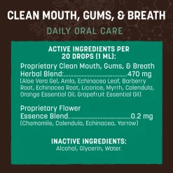 Earth Animal Organic Herbal Remedies Clean Mouth, Gums & Breath Tincture for Dogs