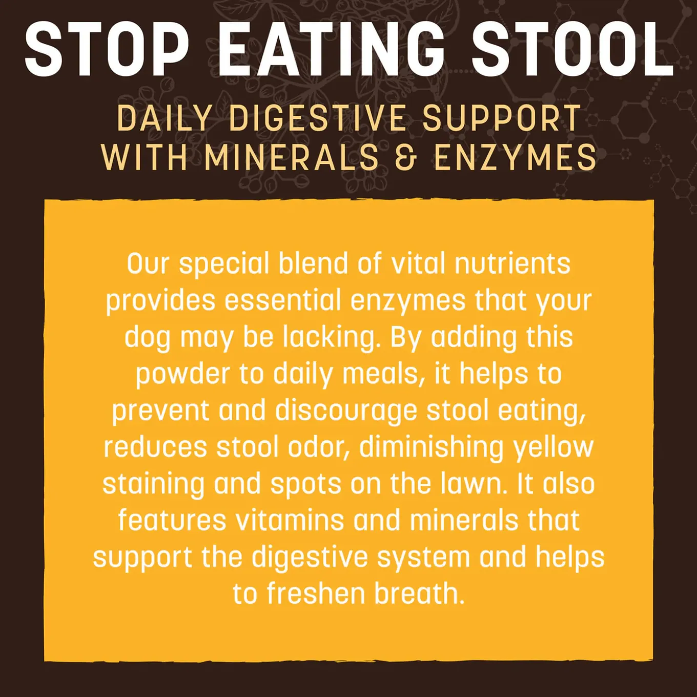 Earth Animal Stop Eating Stool Nutritional Supplement for Dogs