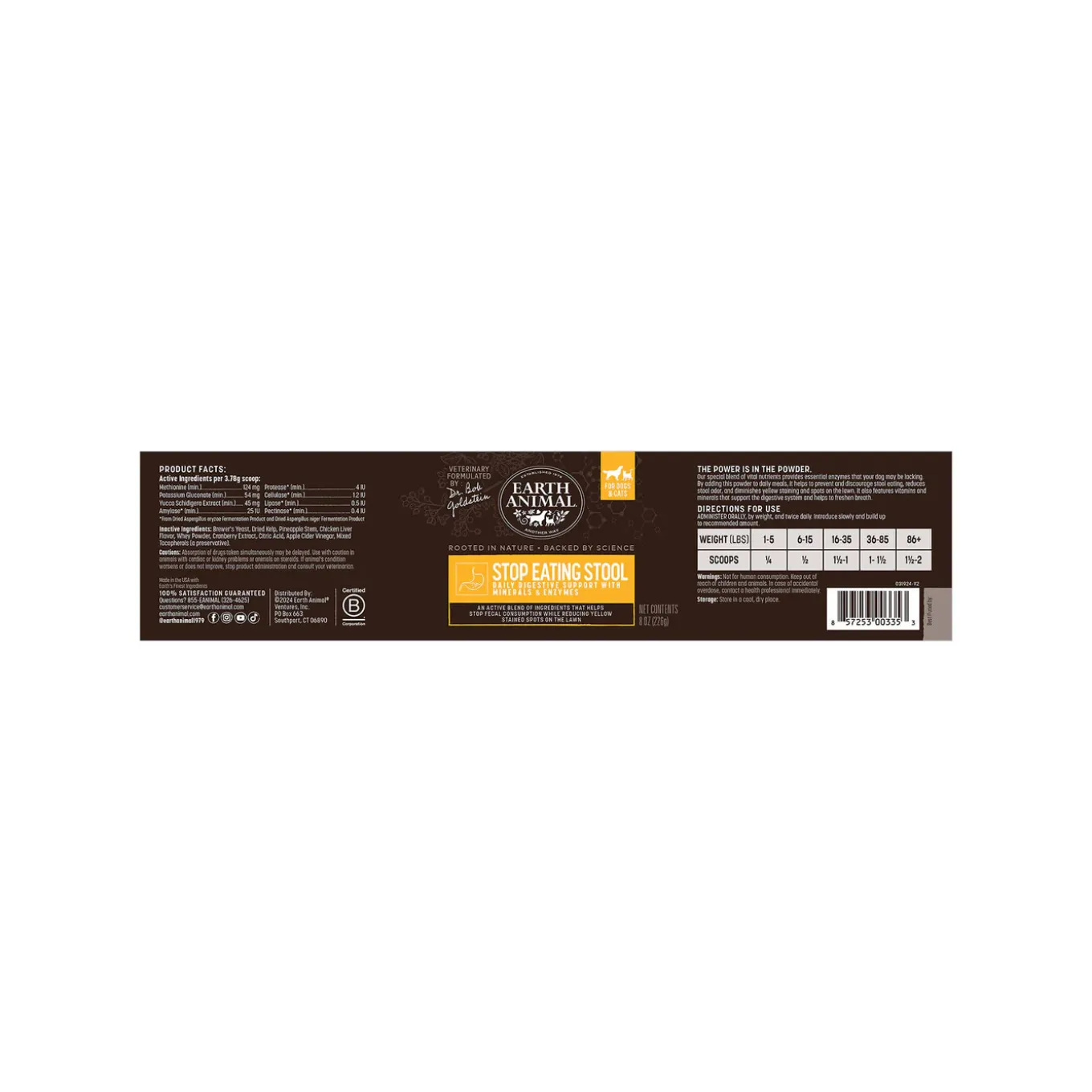 Earth Animal Stop Eating Stool Nutritional Supplement for Dogs