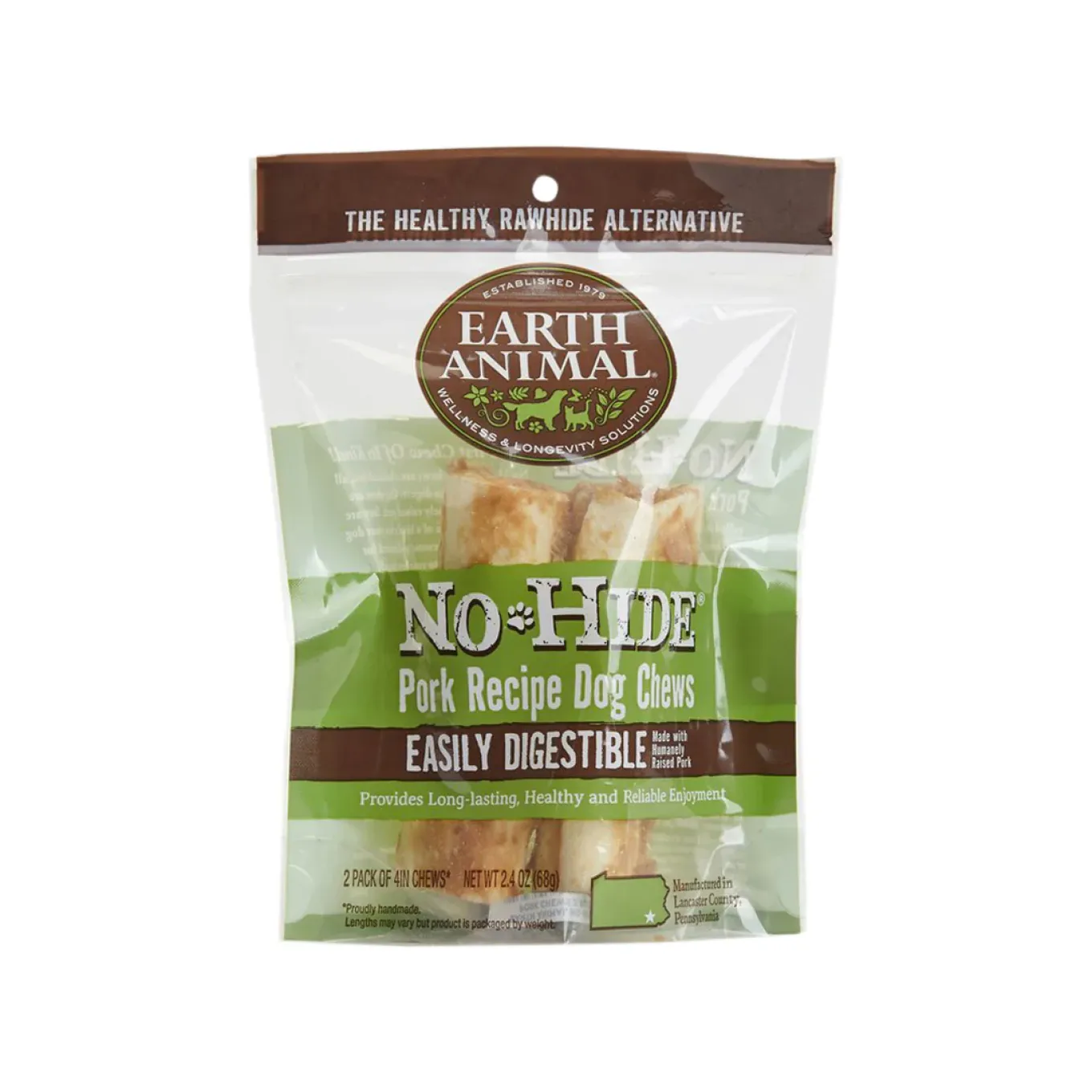 Earth Animal No-Hide Easily Digestible Rawhide Alternative Dog Chews