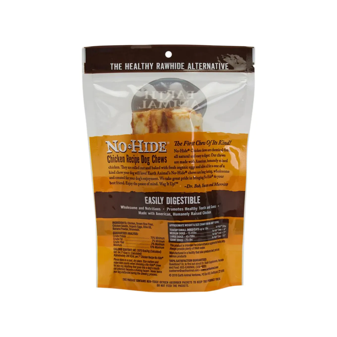 Earth Animal No-Hide Easily Digestible Rawhide Alternative Dog Chews