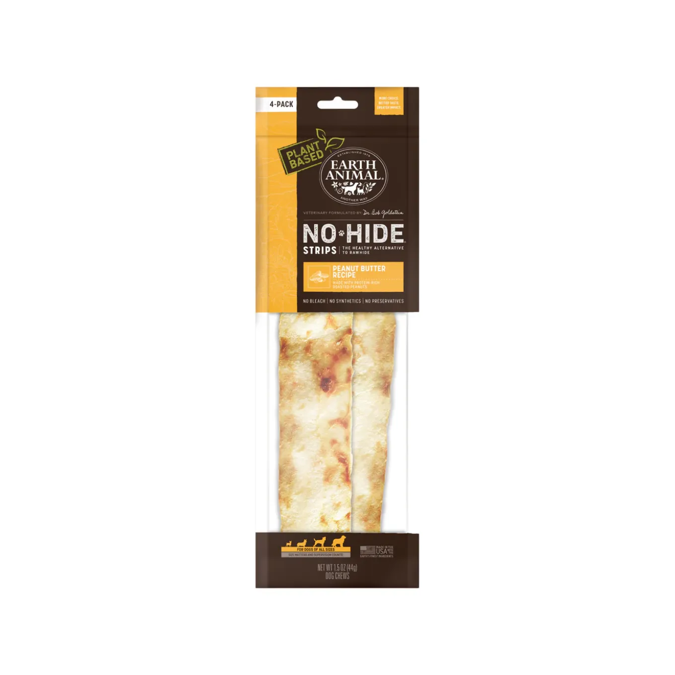 Earth Animal No-Hide Strips Dog Treats