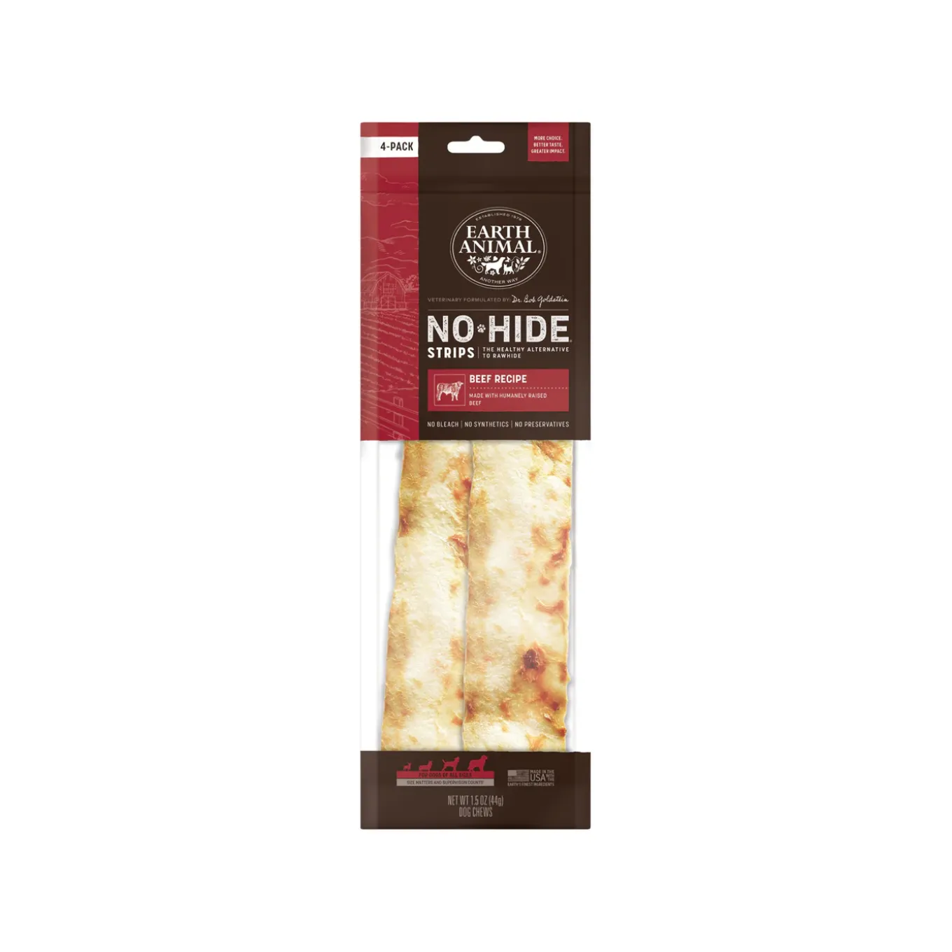 Earth Animal No-Hide Strips Dog Treats