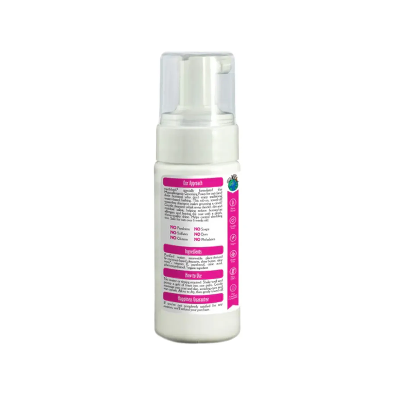 Earthbath Totally Natural Pet Care Waterless Grooming Foam for Cats