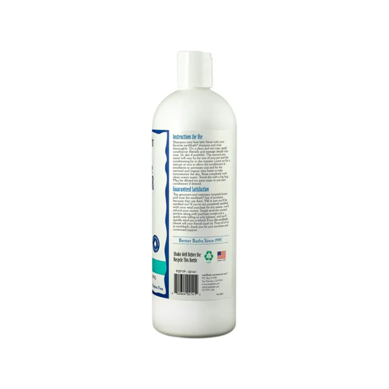 Earthbath Totally Natural Pet Care Oatmeal & Aloe Detangling Itch Relief Conditioner for Dogs & Cats