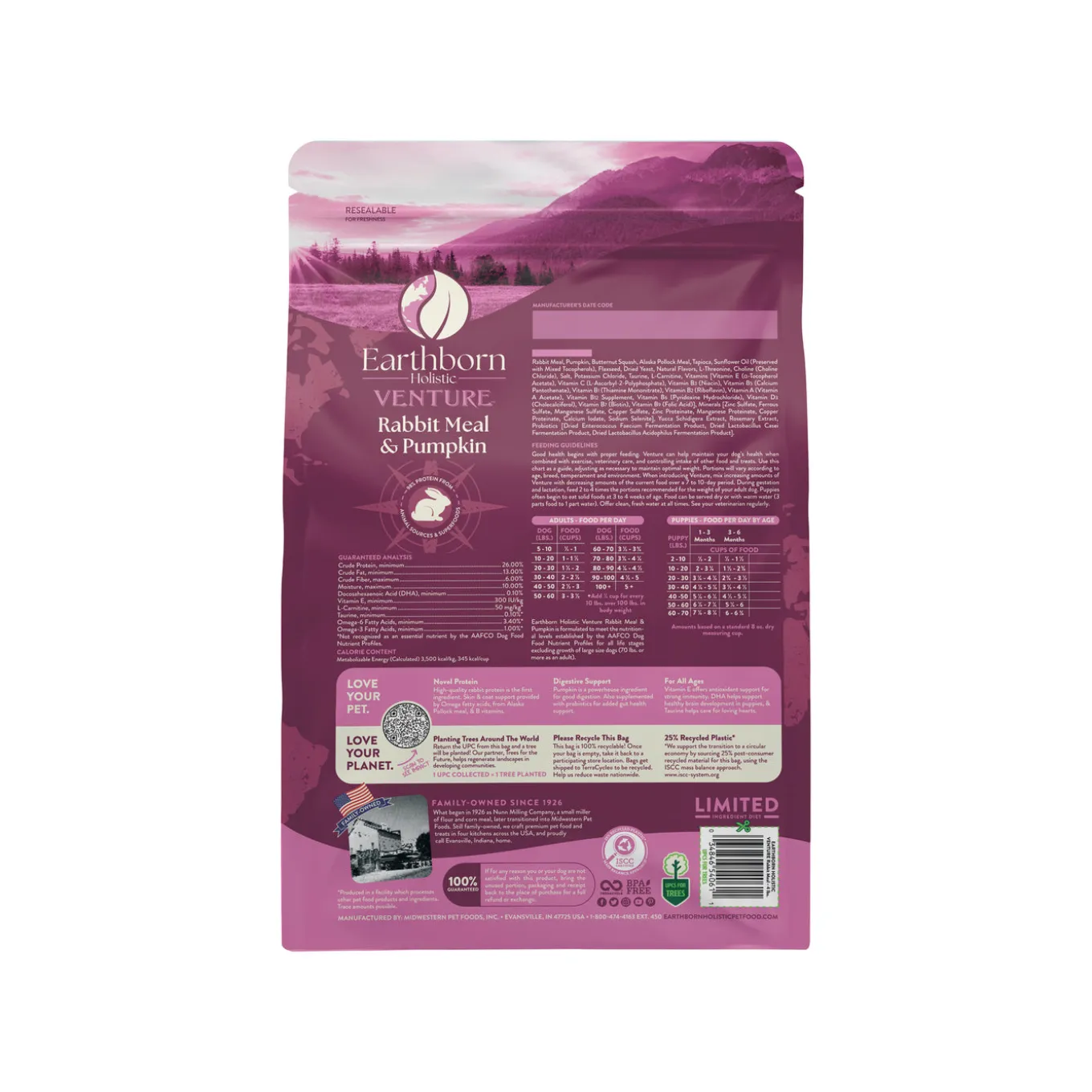 Earthborn Holistic Grain-Free Limited Ingredient Diet Dry Venture Dog Food