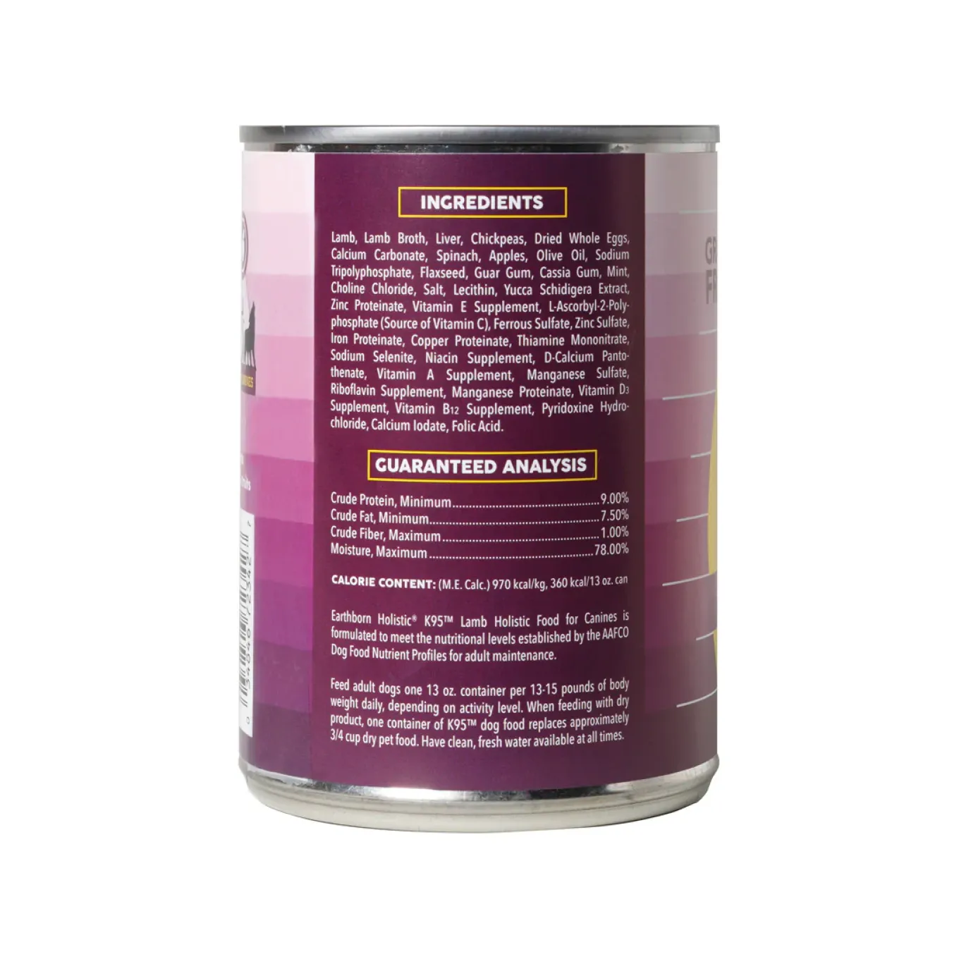 Earthborn Holistic K95 95% Real Meat Grain-Free Wet Canned Dog Food