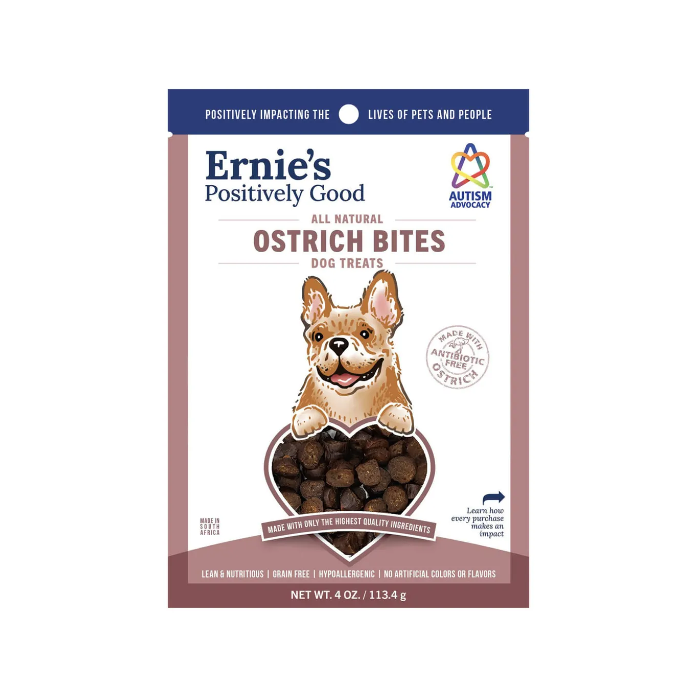 Ernie's Positively Good Ostrich Dog Treats