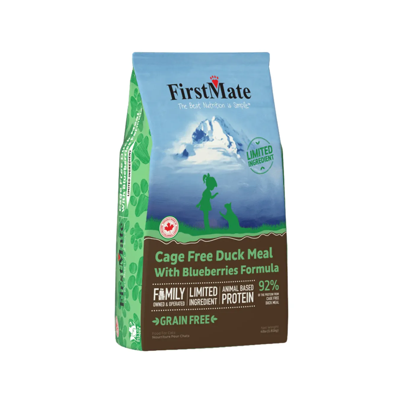 FirstMate Limited Ingredient Cage-Free Duck with Blueberries Dry Cat Food