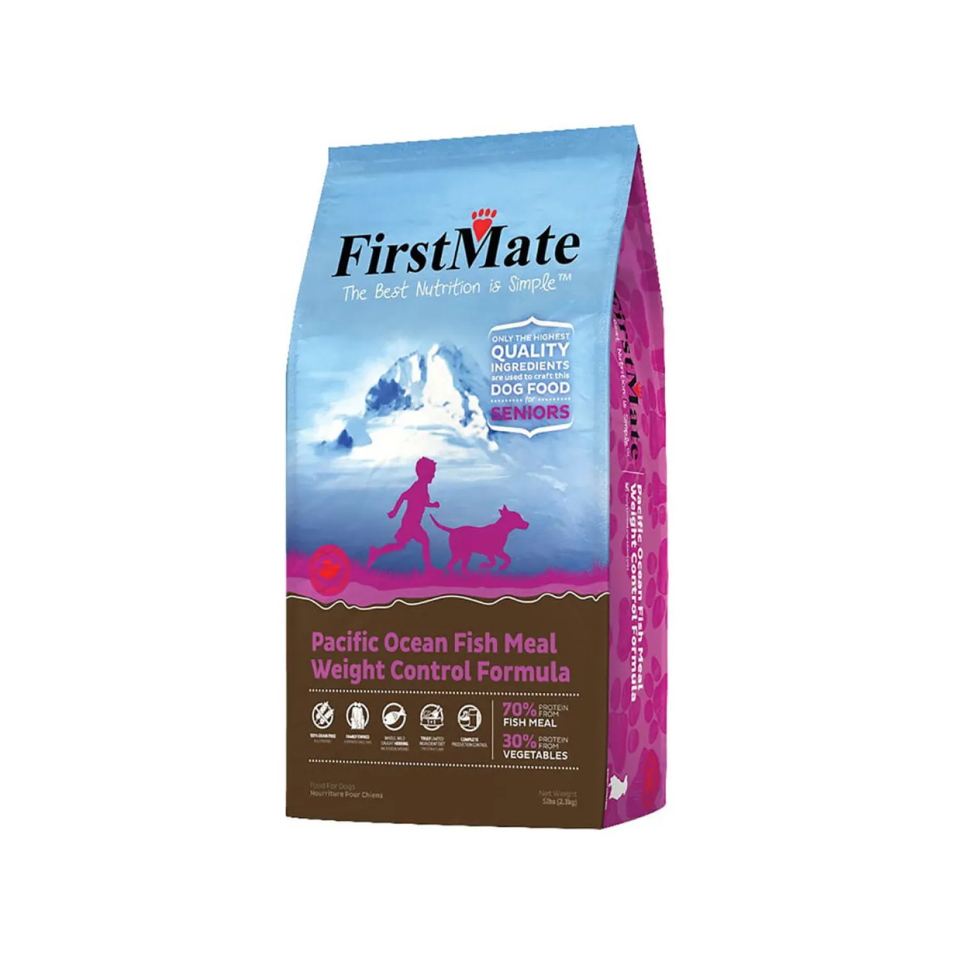 FirstMate Pacific Ocean Fish Meal Weight Control Formula Grain-Free Dry Senior Dog Food