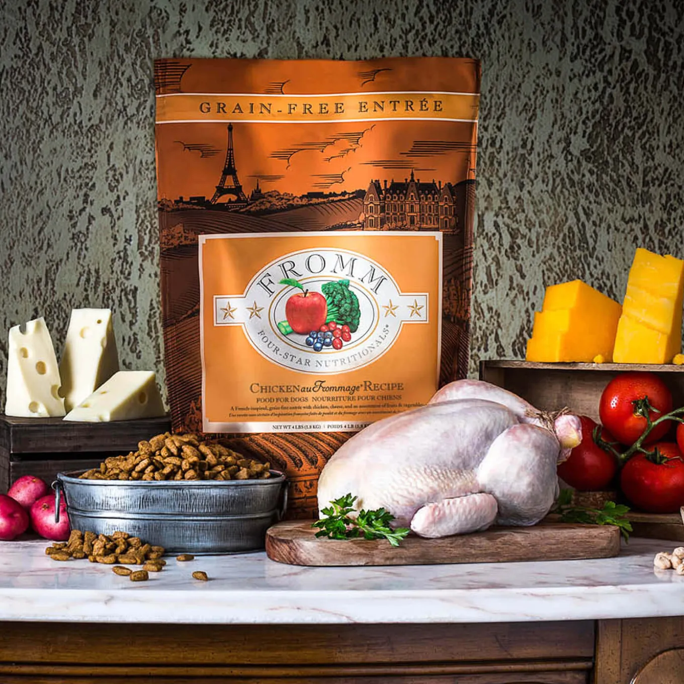 Fromm Four Star Chicken Au Frommage Grain Free Recipe Dry Dog Food
