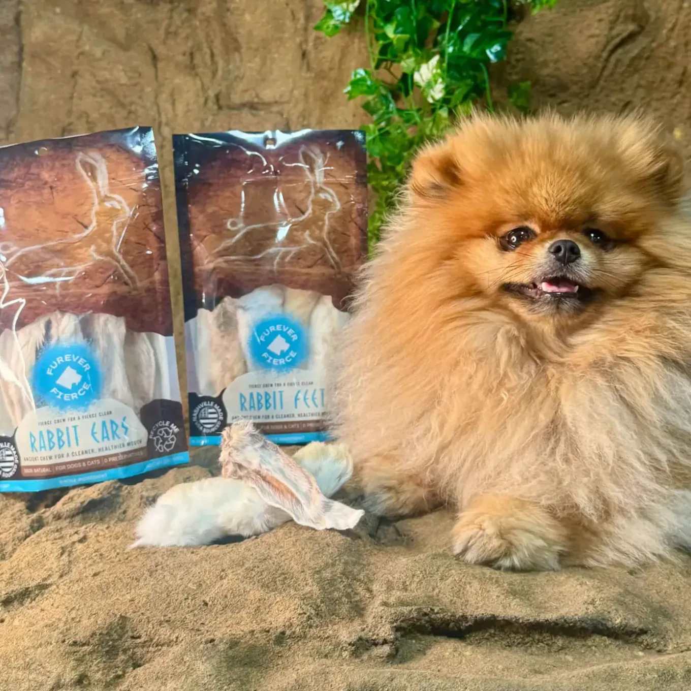 Furever Fierce Dehydrated Rabbit Ears for Dogs & Cats