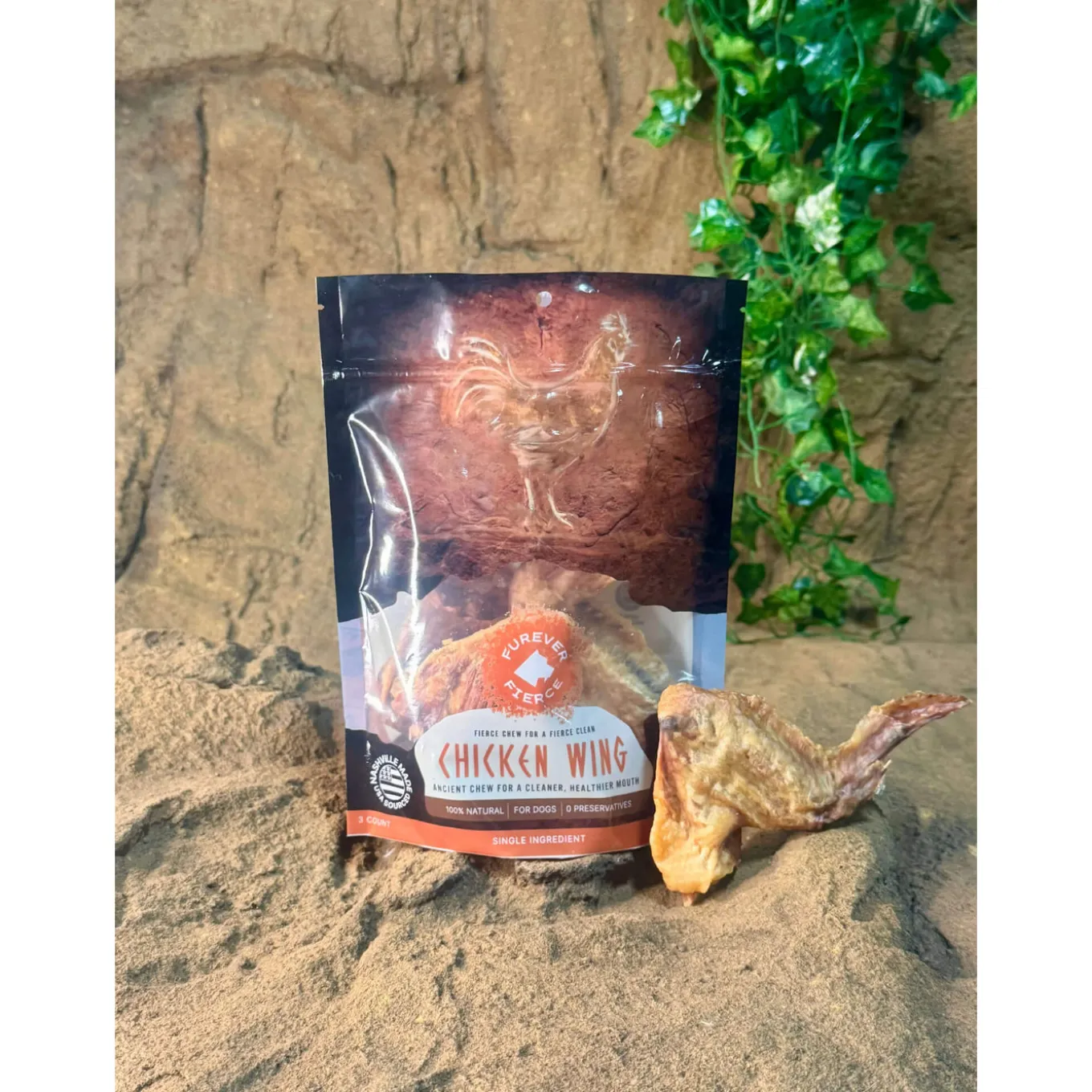 Furever Fierce Dehydrated Chicken Wing Dog Treats