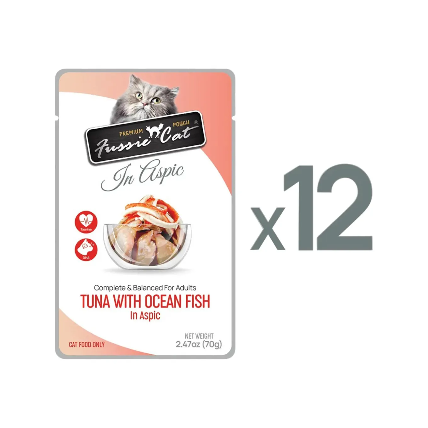 Fussie Cat Premium Pouch Wet Cat Food in Aspic