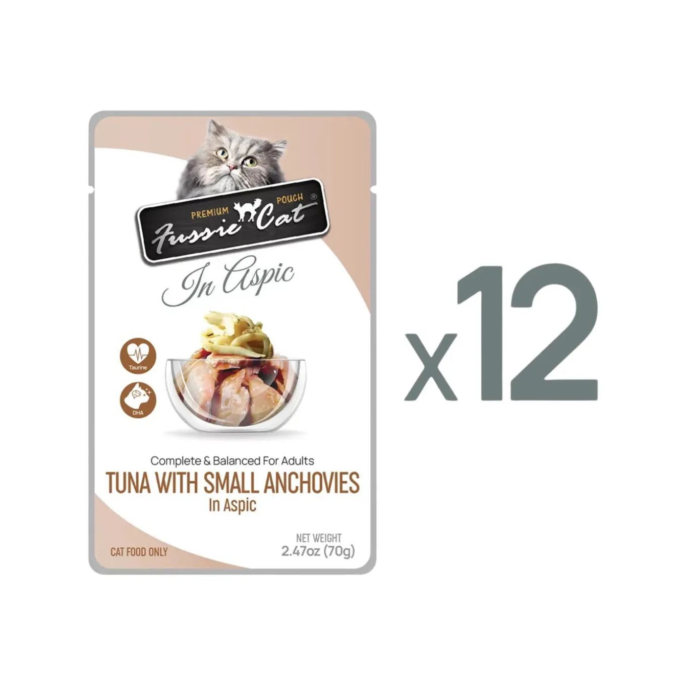 Fussie Cat Premium Pouch Wet Cat Food in Aspic