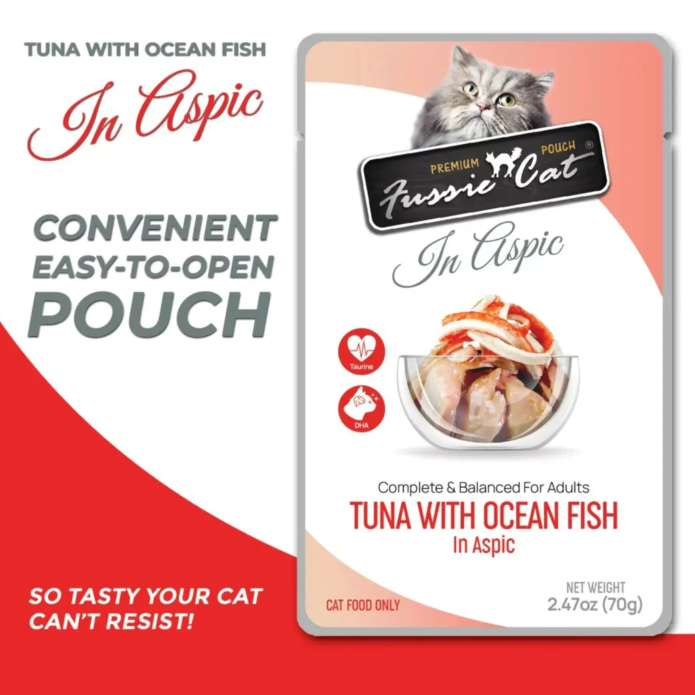 Fussie Cat Premium Pouch Wet Cat Food in Aspic