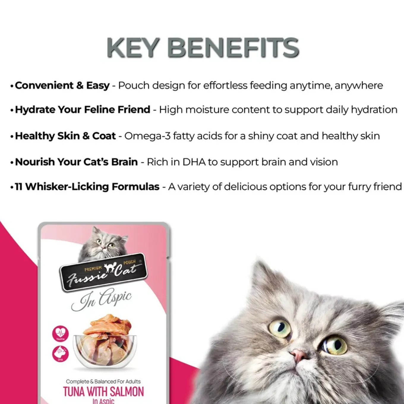 Fussie Cat Premium Pouch Wet Cat Food in Aspic