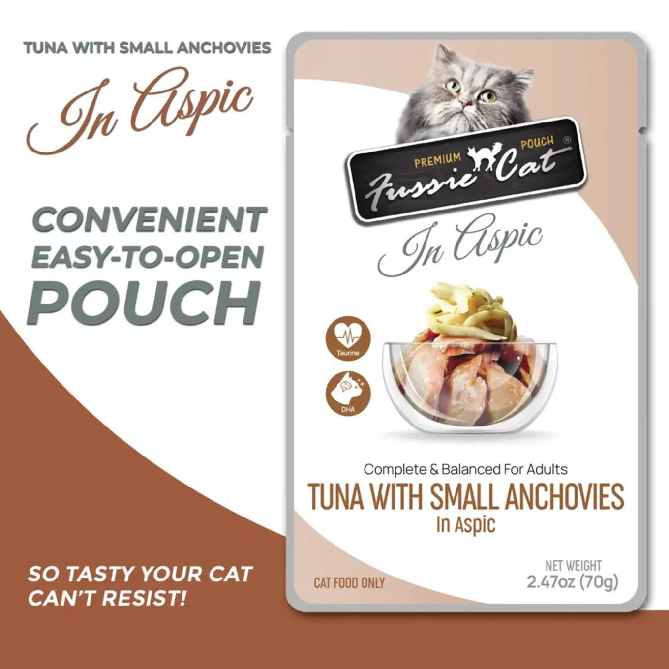 Fussie Cat Premium Pouch Wet Cat Food in Aspic