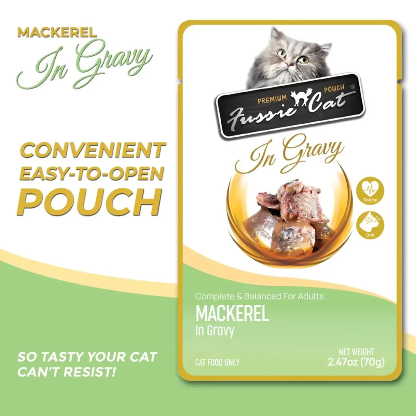 Fussie Cat Premium Pouch in Gravy Wet Cat Food