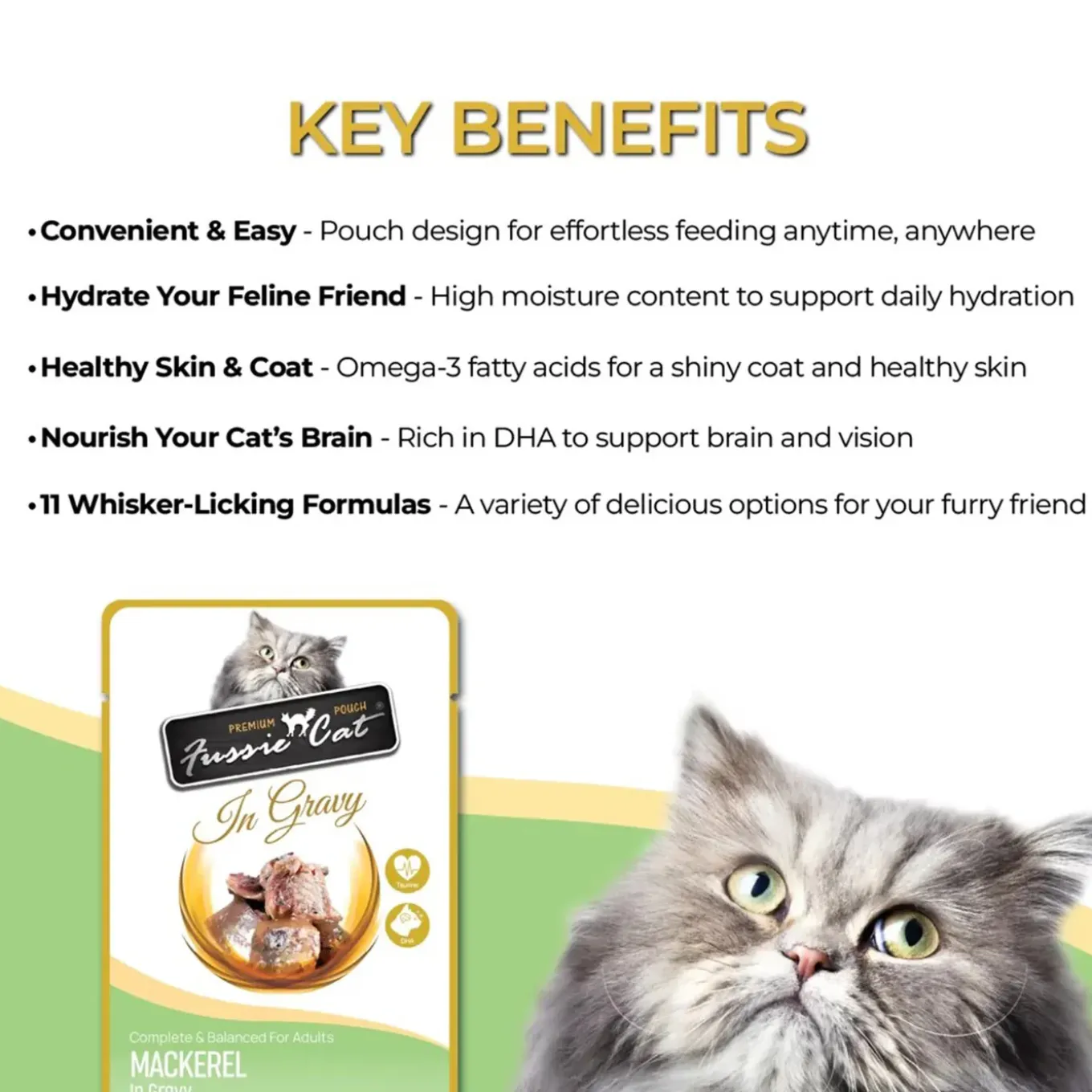 Fussie Cat Premium Pouch in Gravy Wet Cat Food