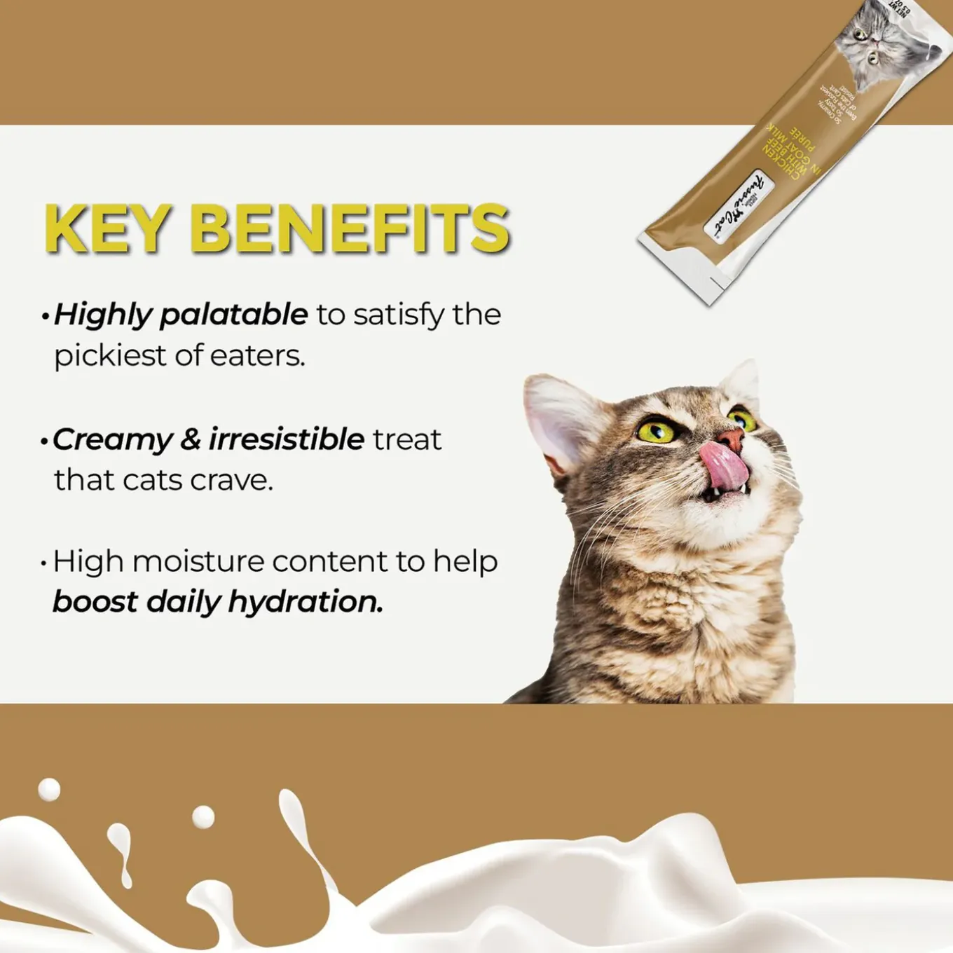 Fussie Cat Premium Puree in Goat Milk Lickable Cat Treats