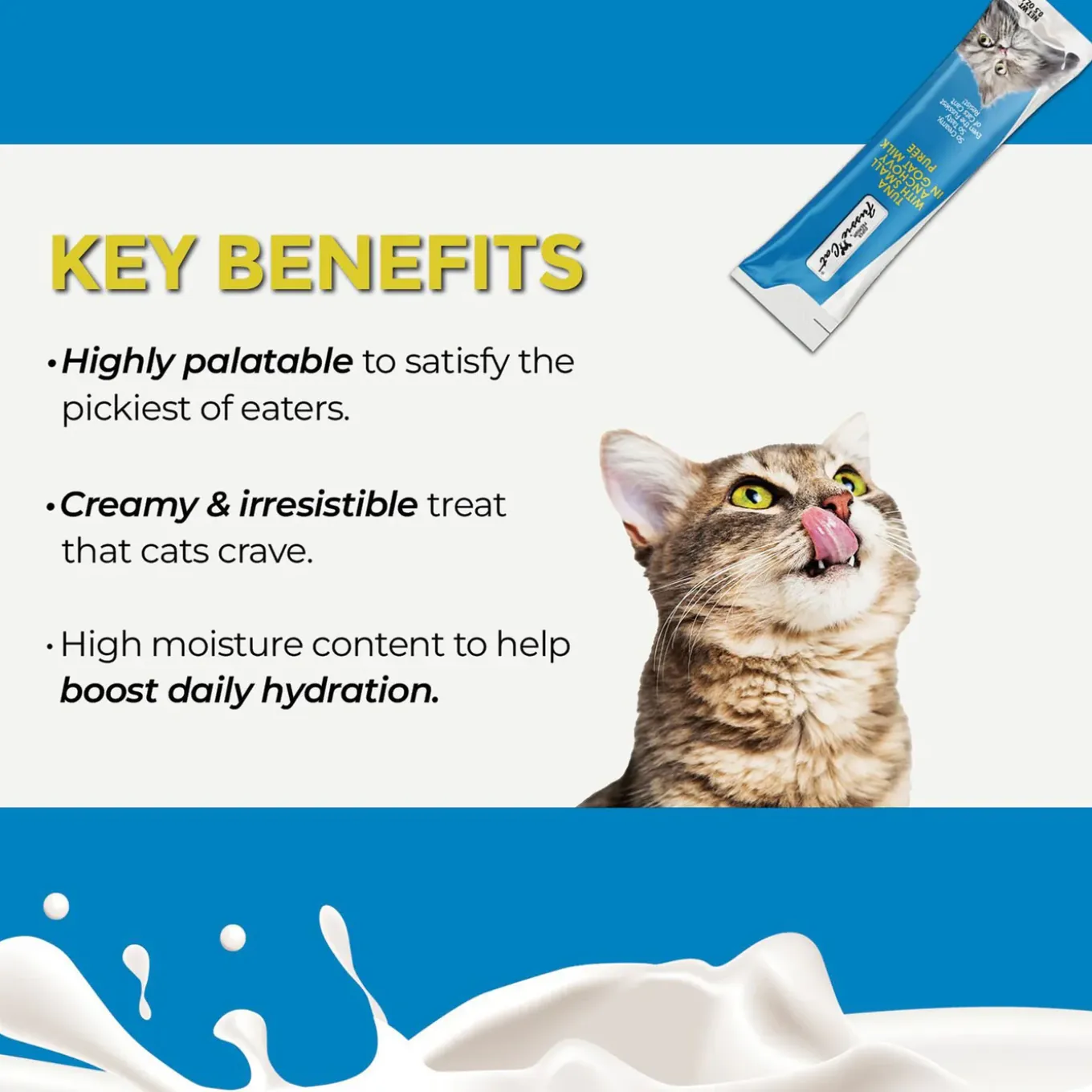 Fussie Cat Premium Puree in Goat Milk Lickable Cat Treats