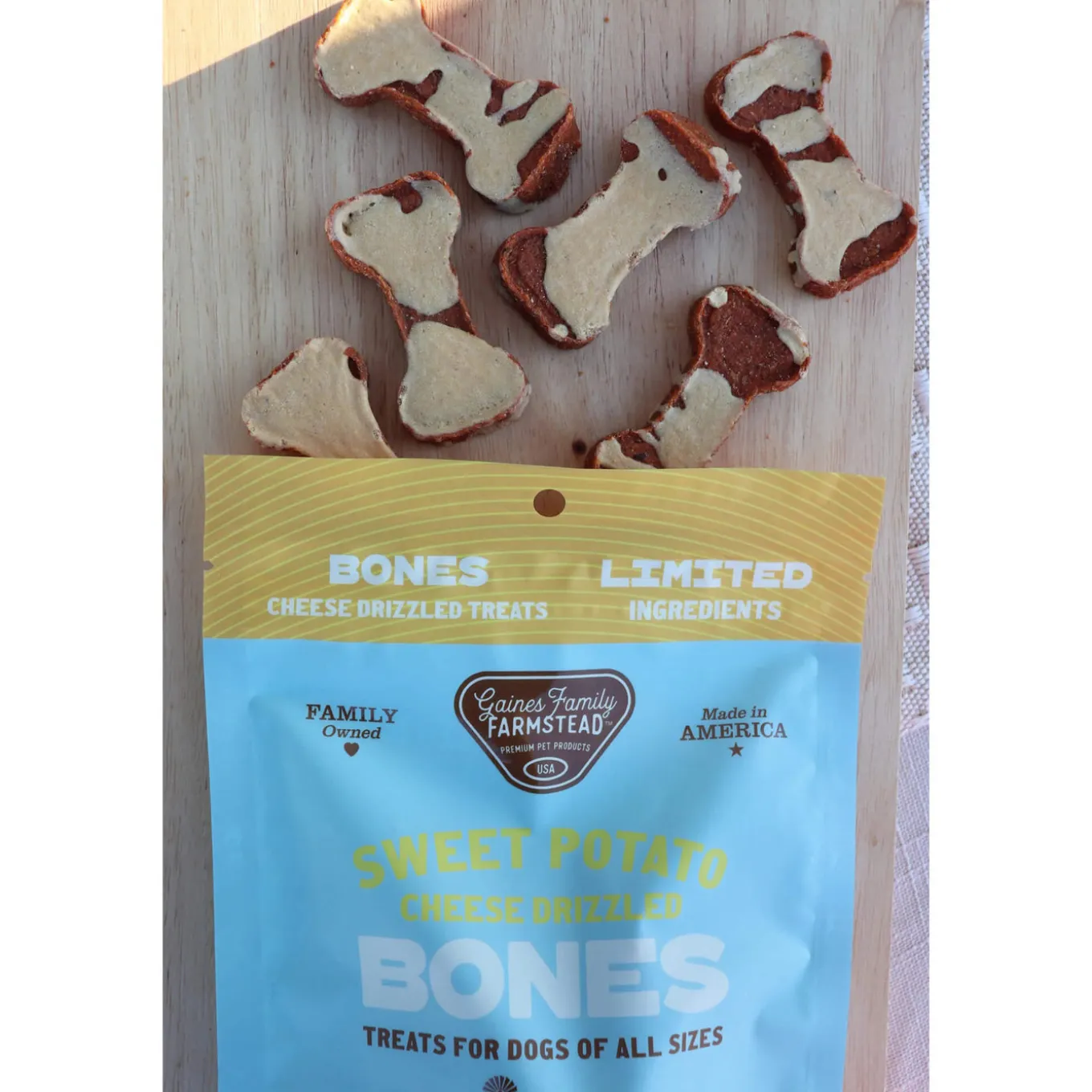 Gaines Family Farmstead Sweet Potato Bones Dog Treats