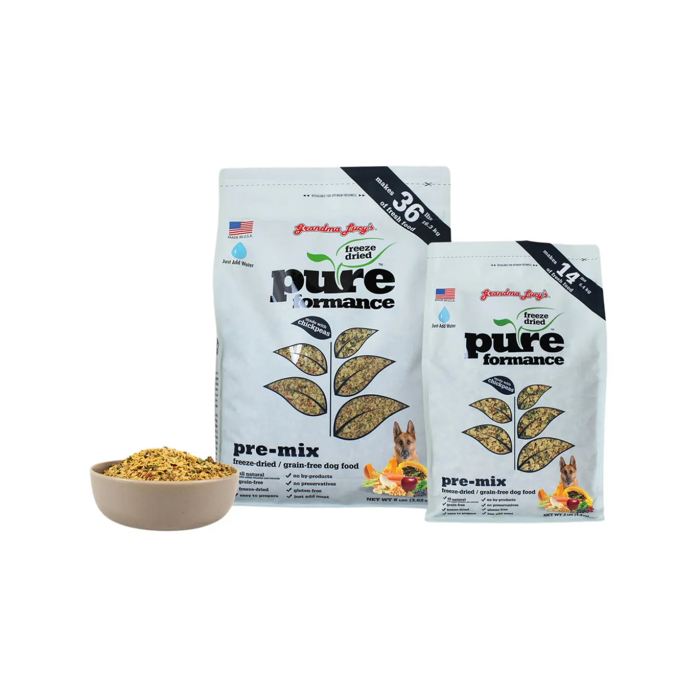 Grandma Lucy's PUREformance Pre-mix & Chickpea Dog Food