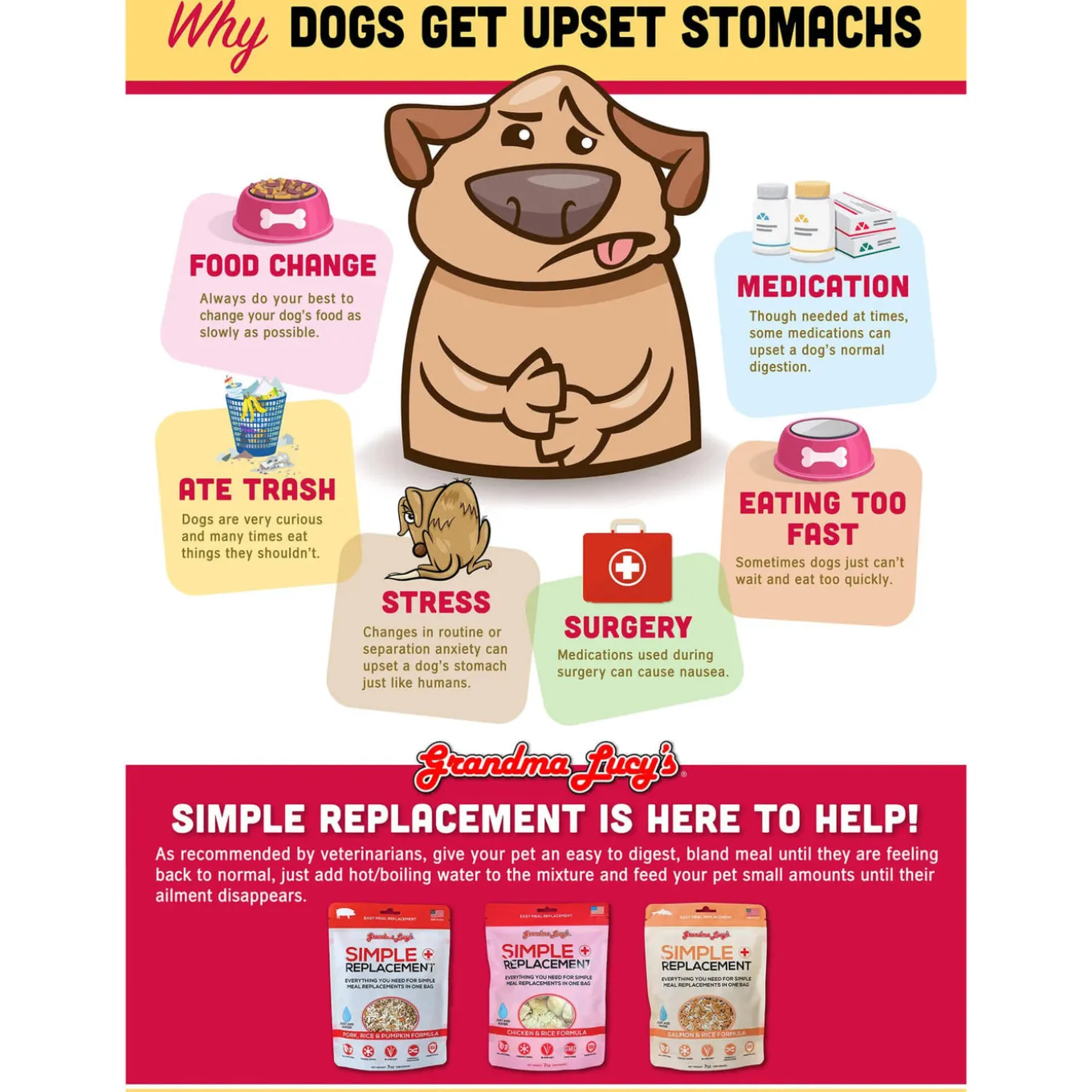 Grandma Lucy's Simple Replacement Freeze Dried Bland Diet Meal for Dogs