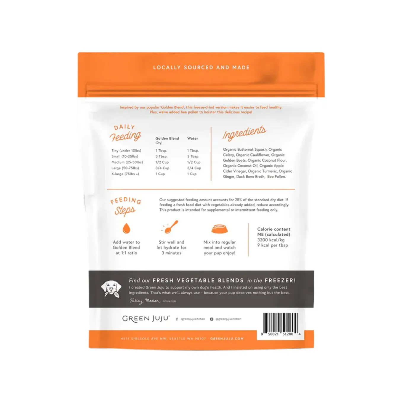 Green Juju Freeze Dried Vegetable Blend Meal Topper for Dogs & Cats