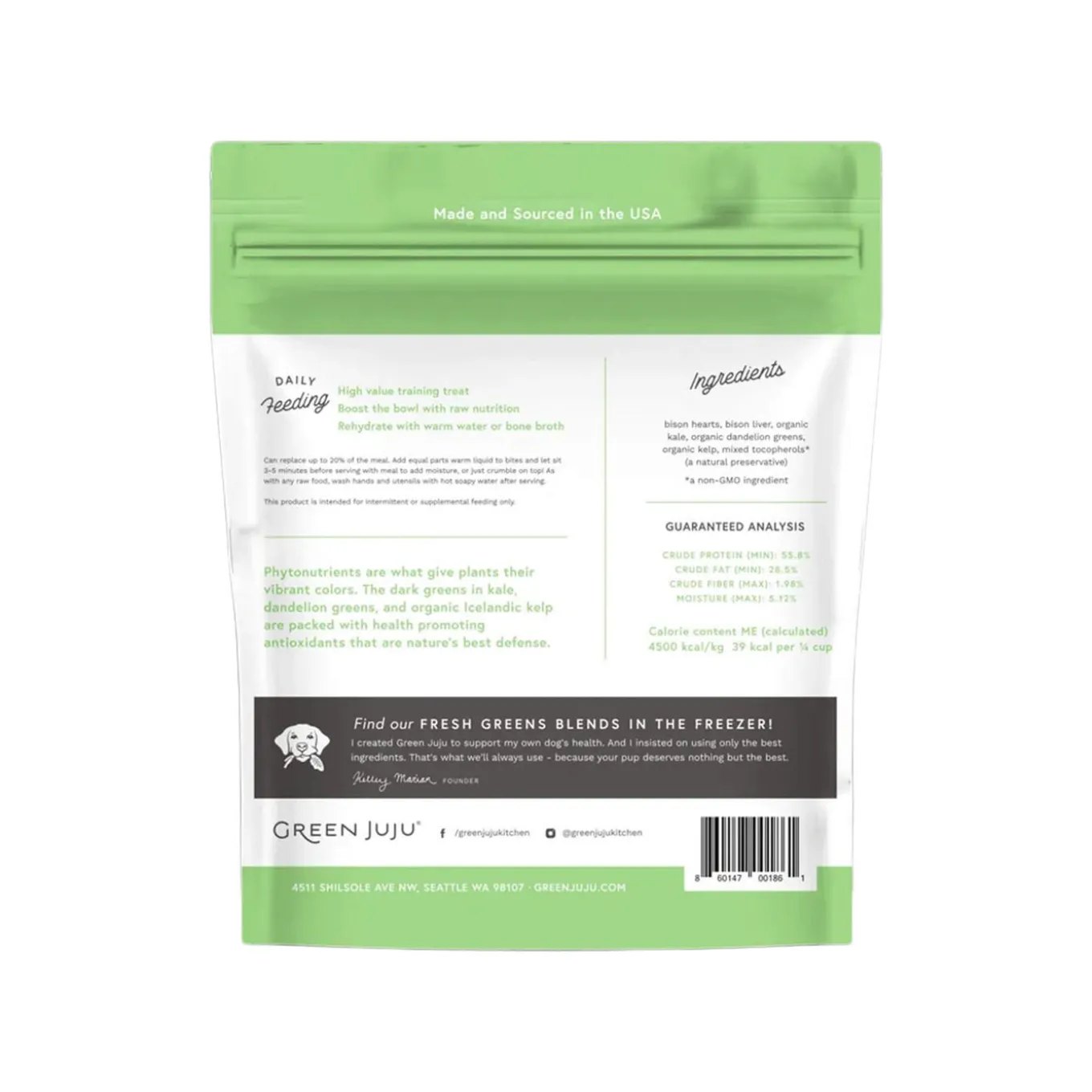 Green Juju Freeze Dried Whole Food Topper for Dogs & Cats